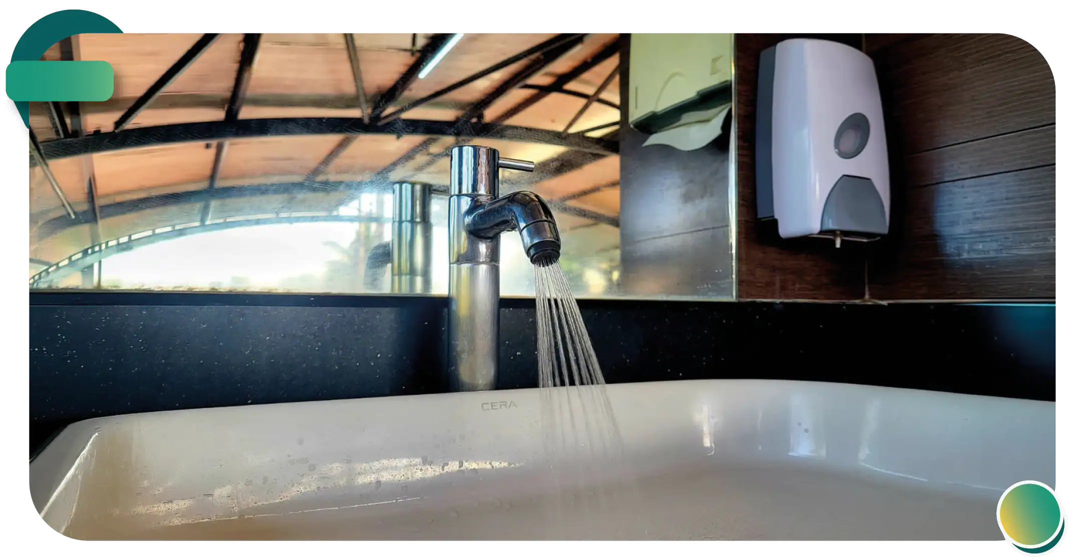 Clean indoor water utility showcasing sustainable infrastructure development and WATSAN accessibility outcomes