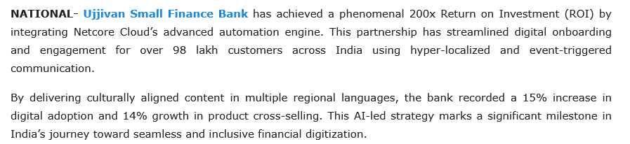 Ujjivan Bank Achieves Massive 200x Digital ROI