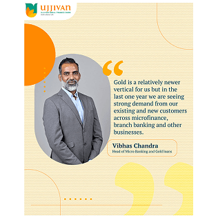 Ujjivan Aims for 4000- crore gold loan book: Vibhas Chandra