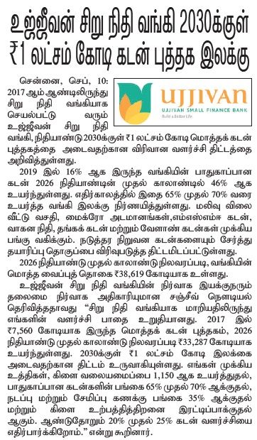 Ujjivan Small finance bank