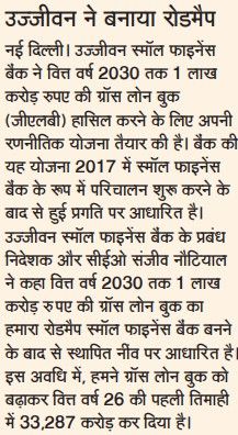 Ujjivan made a roadmap