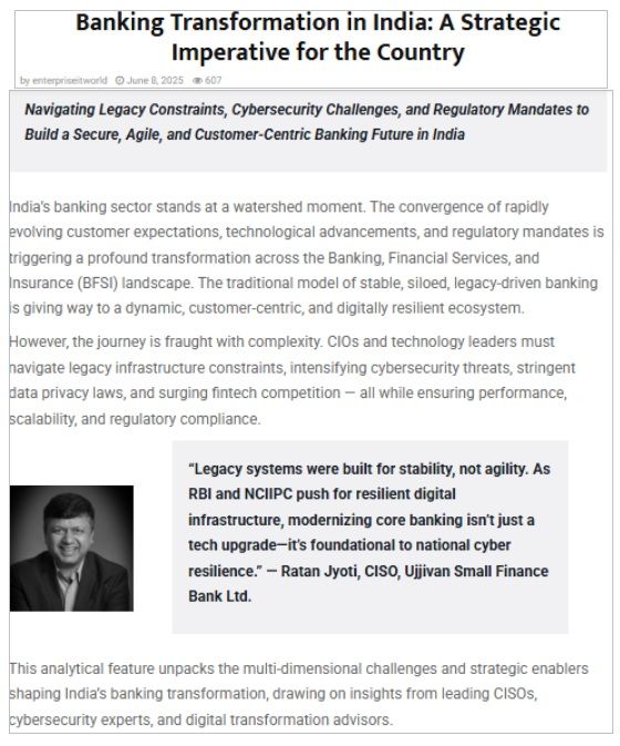 Banking Transformation in India: A Strategic Imperative for the Country