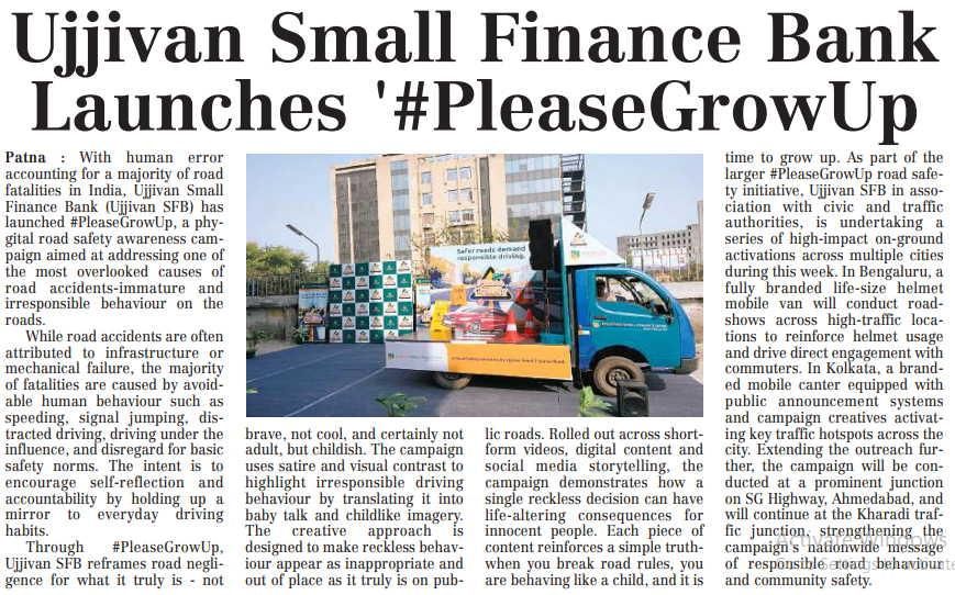 Ujjivan Small Finance Bank Launches '#PleaseGrowUp