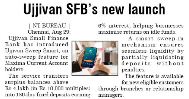 Ujjivan SFBs new launch