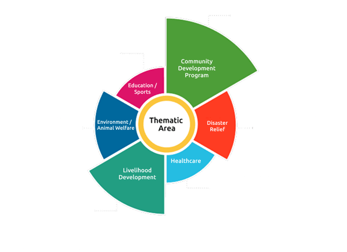Thematic area pie chart