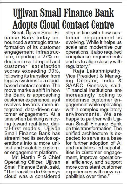 Ujivan Small Finance Bank strengthens banking offering