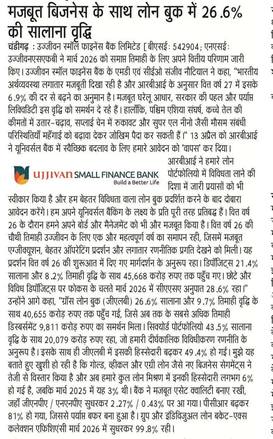 Loan book grows 26.6% YoY with strong business