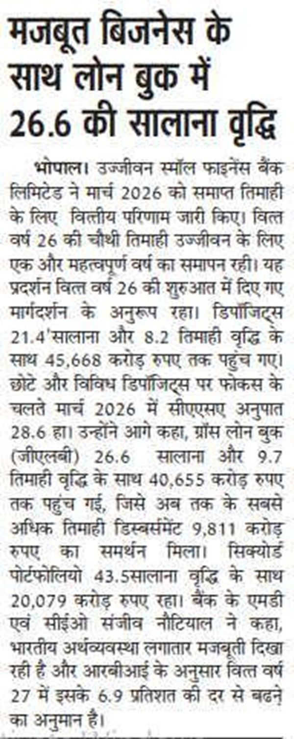 Loan book grows 26.6% YoY with strong business