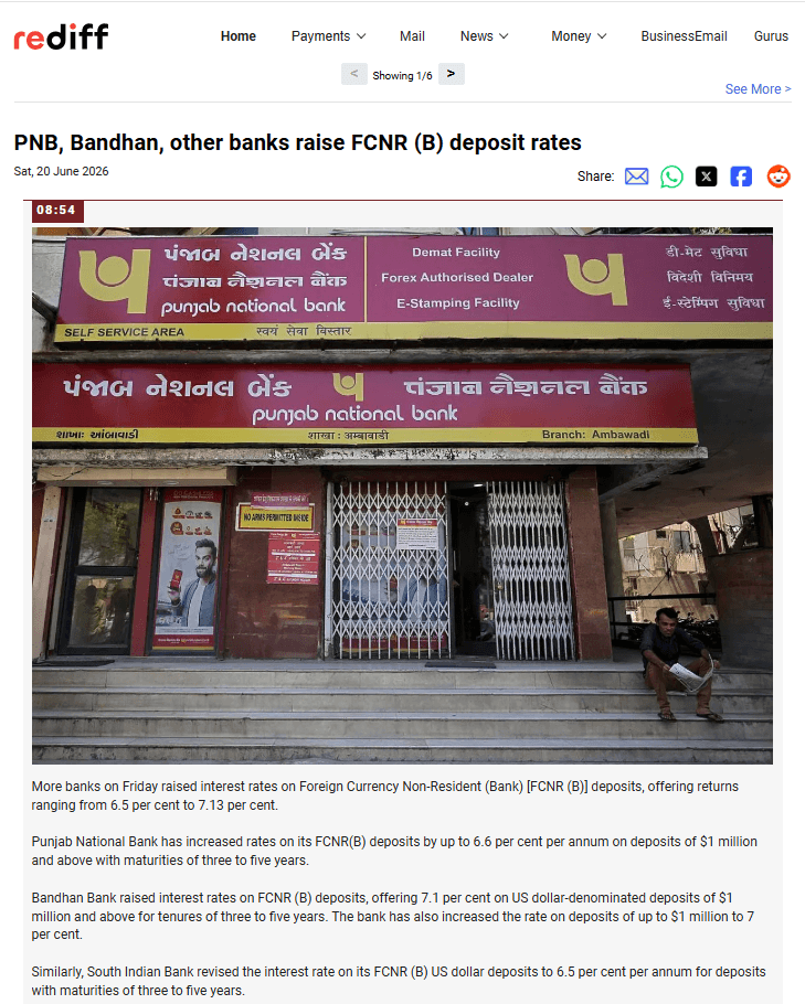PNB, Bandhan, other banks raise FCNR (B) deposit rates