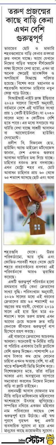 Buying a home is now more important for the younger generation