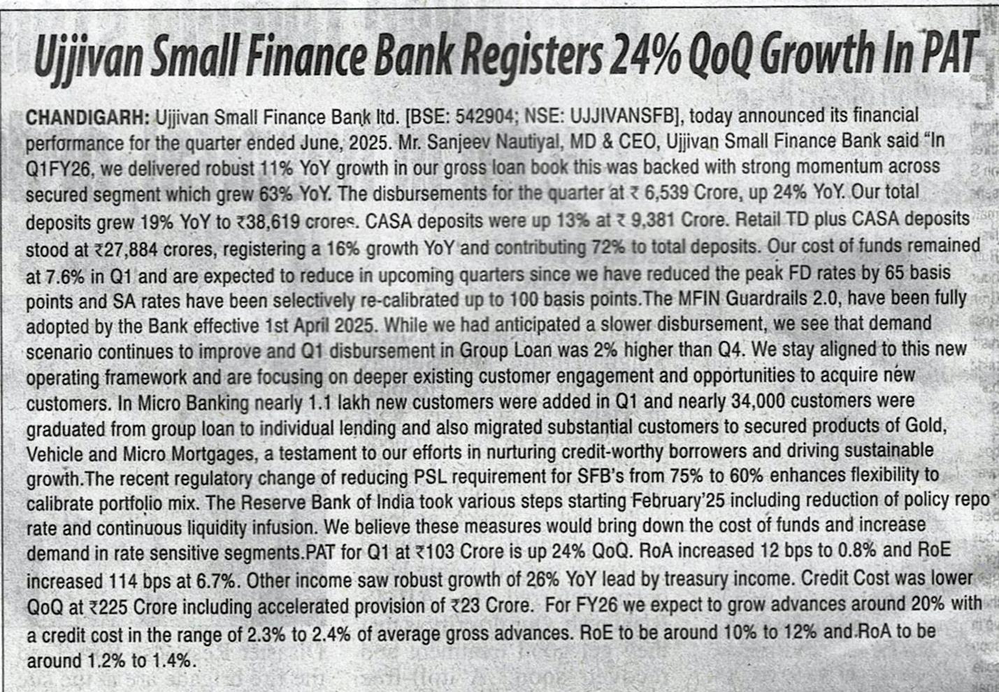 Ujjivan Rewardz Program