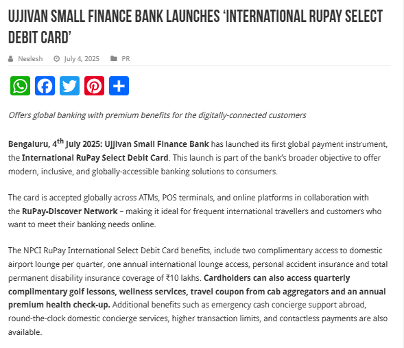 Ujjivan Rewardz Program