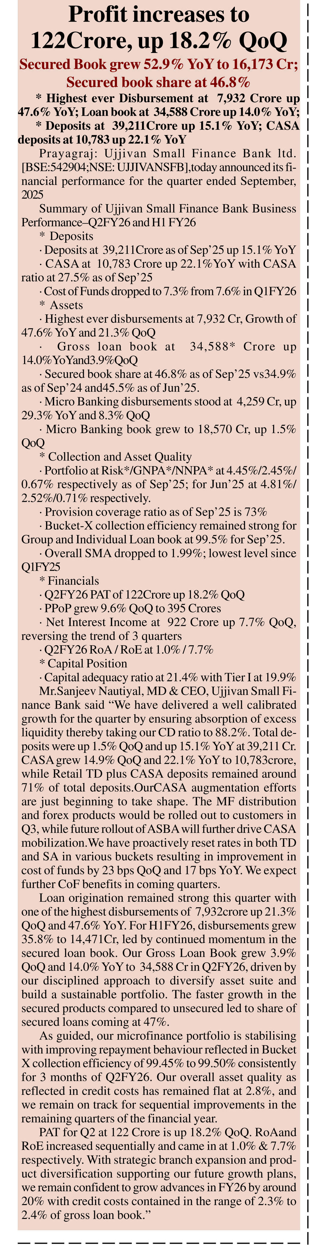 Ujjivan Rewardz Program