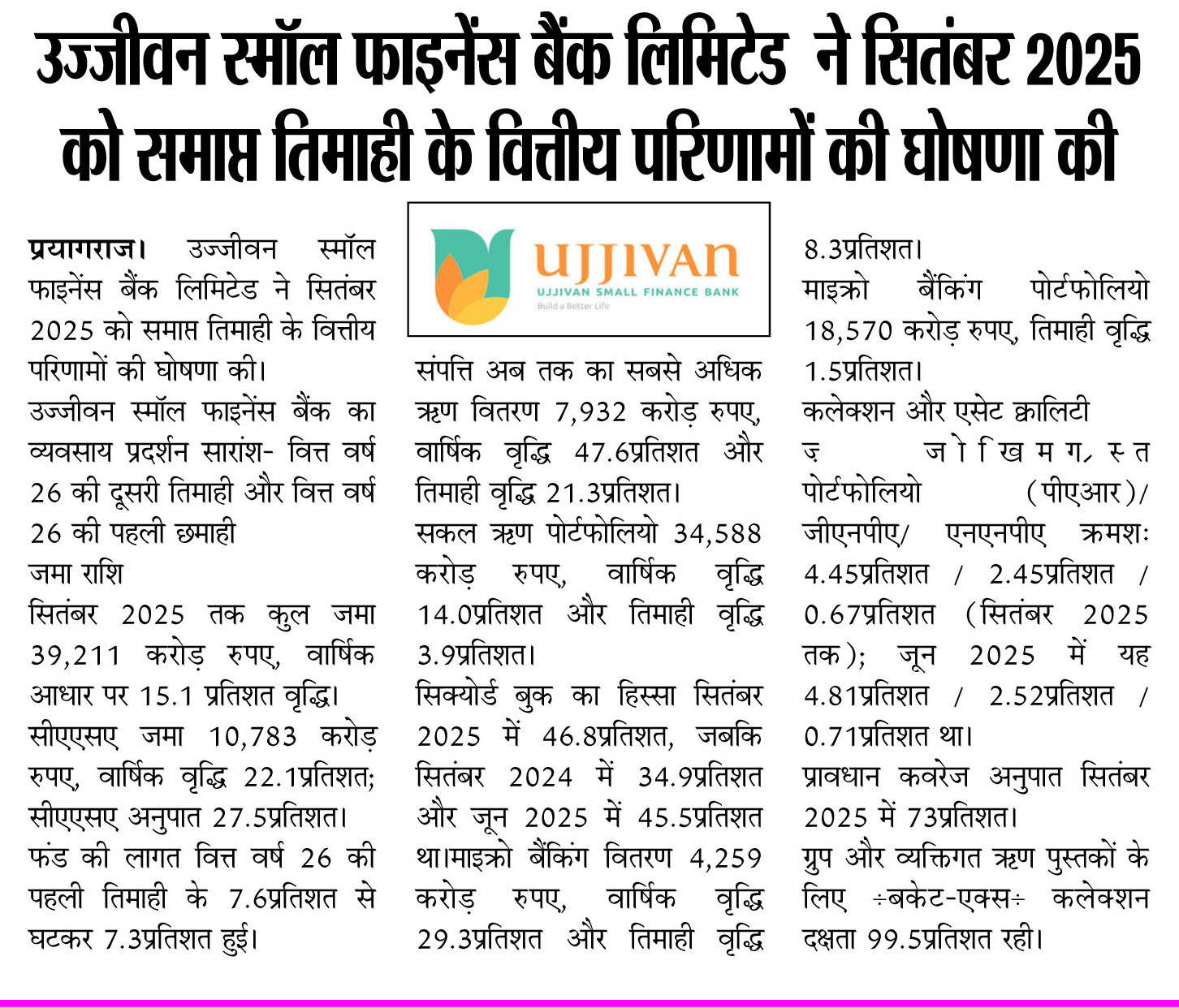 Ujjivan Rewardz Program