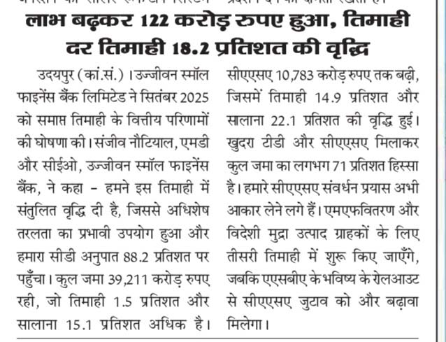 Ujjivan Rewardz Program