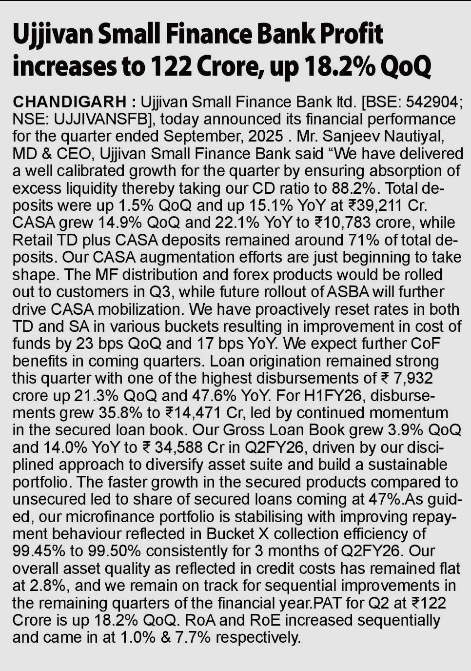 Ujjivan Rewardz Program