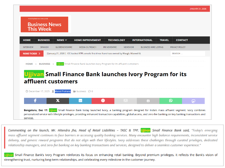 Ujjivan Rewardz Program